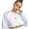 2021 Autumn women wholesale high quality trendy style sexy casual plain solid white full long sleeve t shirt cotton crop tops